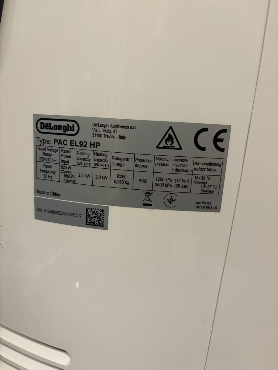 De'Longhi Climatiseurs: De Longhi Pac EL92 HP – D'occasion à Hinteregg par BosshardA 6
