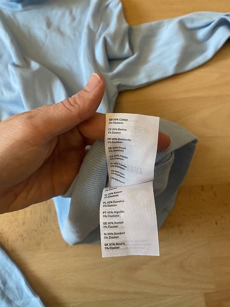 Weekday T-shirt: Baumwollshirt Langarmshirt Langarmpullover hellblau weekday – Usato da Bern venduto da n-dine 4