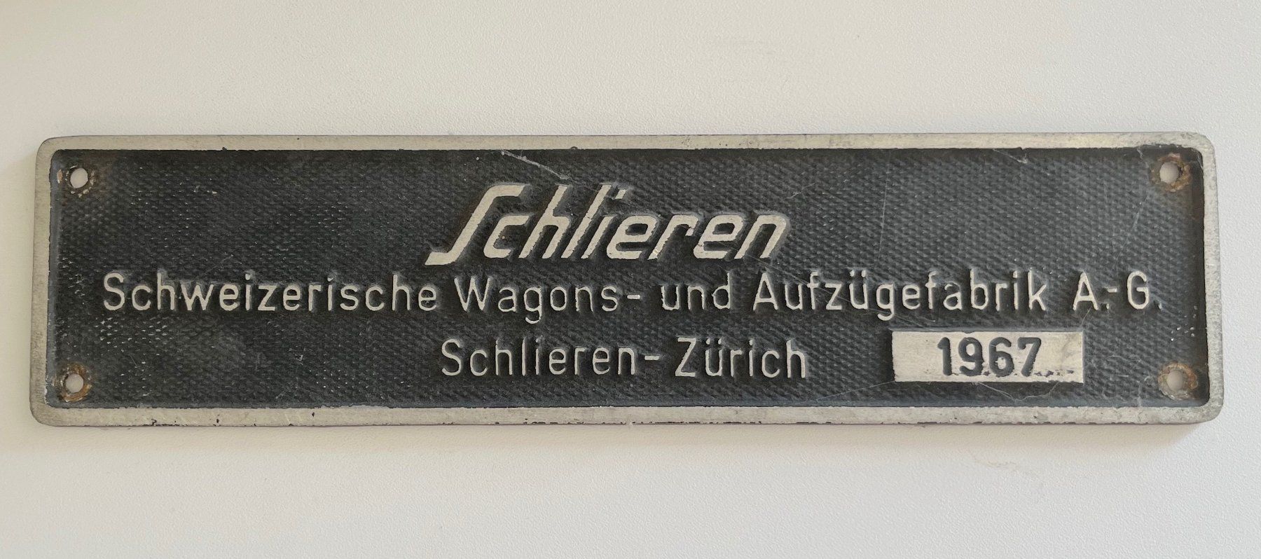 SBB/CFF/FFS Schilder: SBB CFF Schlierenschild – Gebraucht aus Bleiken von hbw45