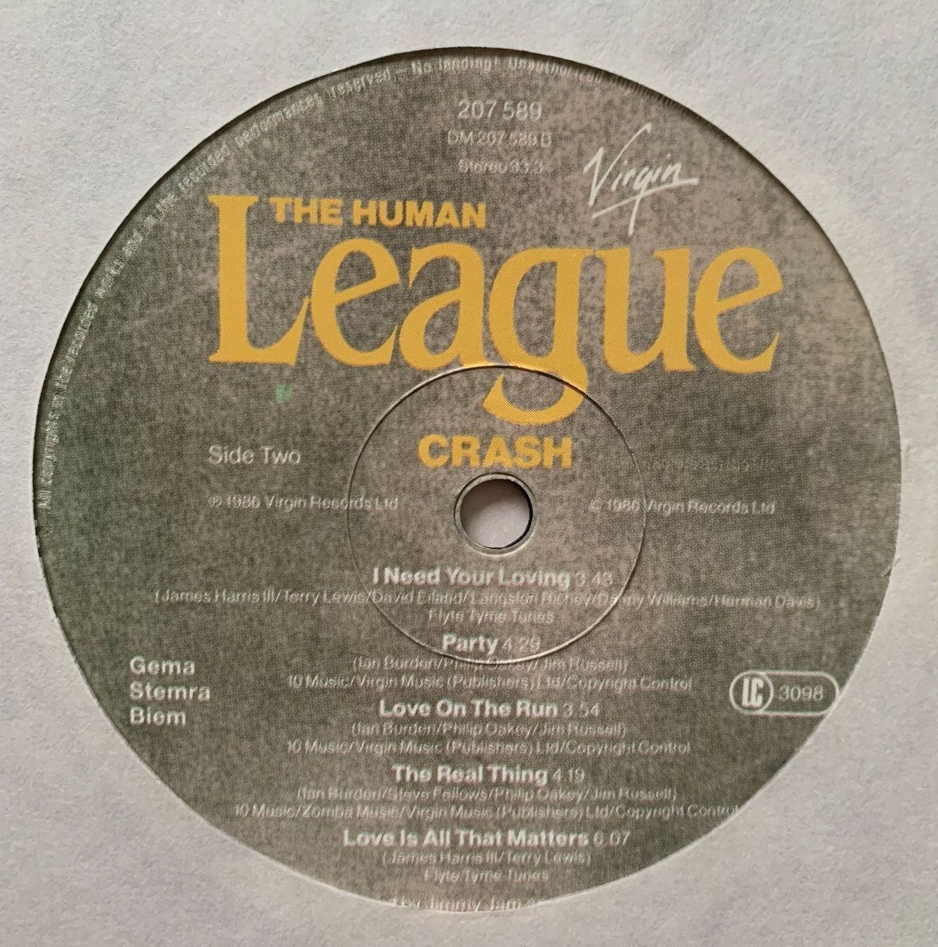 Schallplatten: HUMAN LEAGUE / CRASH – Gebraucht aus Sarnen von m-basic 4