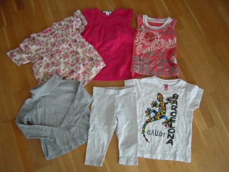 Mädchen Bluse, Leggins, Top, T-Shirt... Gr 104