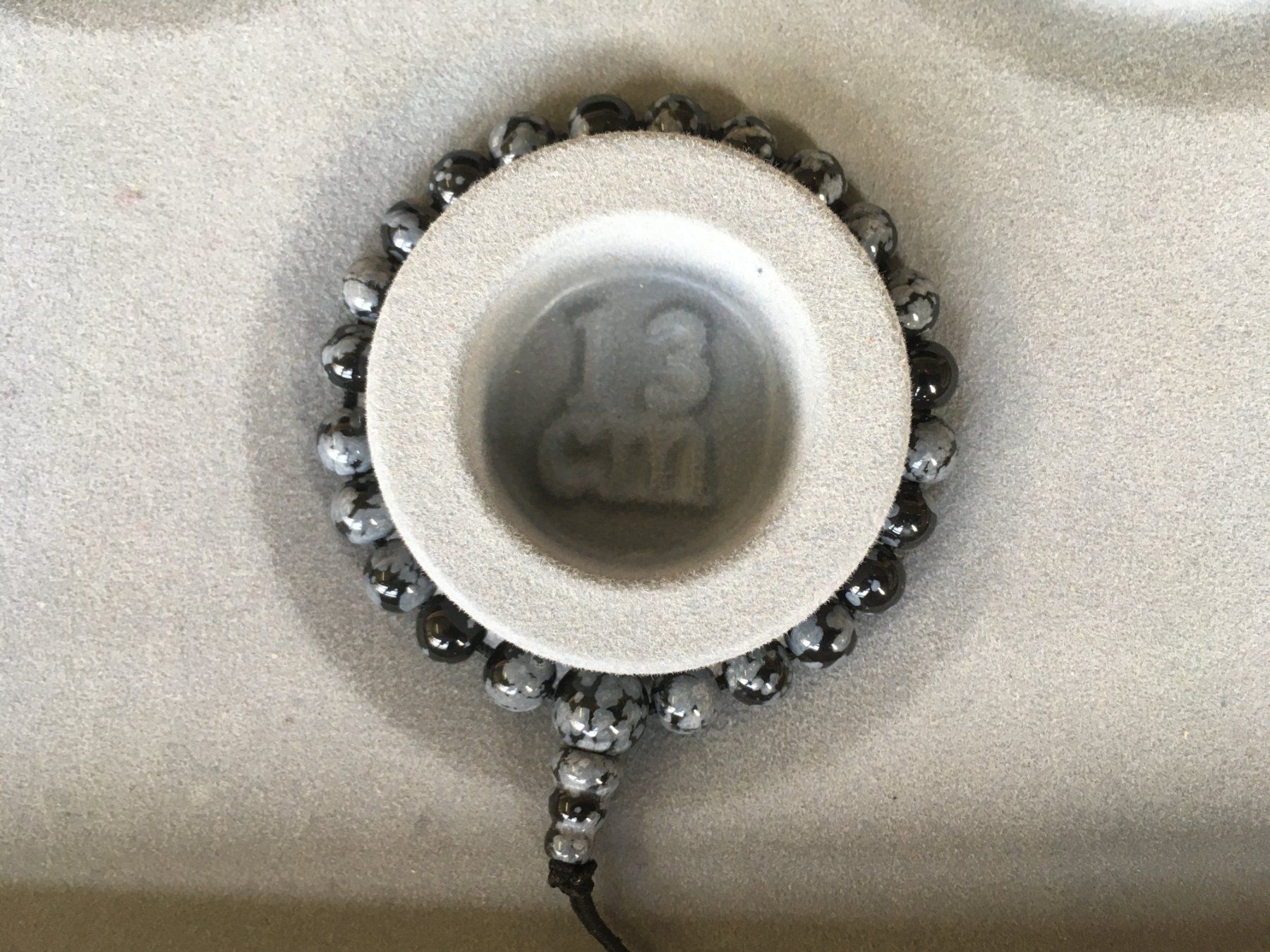 Bracciali & Braccialetti: SCHNEEFLOCKENOBSIDIAN  KINDER-ARMBAND  GRÖSSE 13cm – Nuovo e nell'imballaggio originale da Aesch ZH venduto da LiquidAktion 2