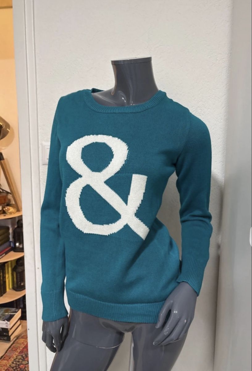 Maglioni & Felpe: Pull Esprit bleu pétrole avec logo &, taille S, coton – Nuovo (secondo la descrizione) da Genève venduto da ram_97rx
