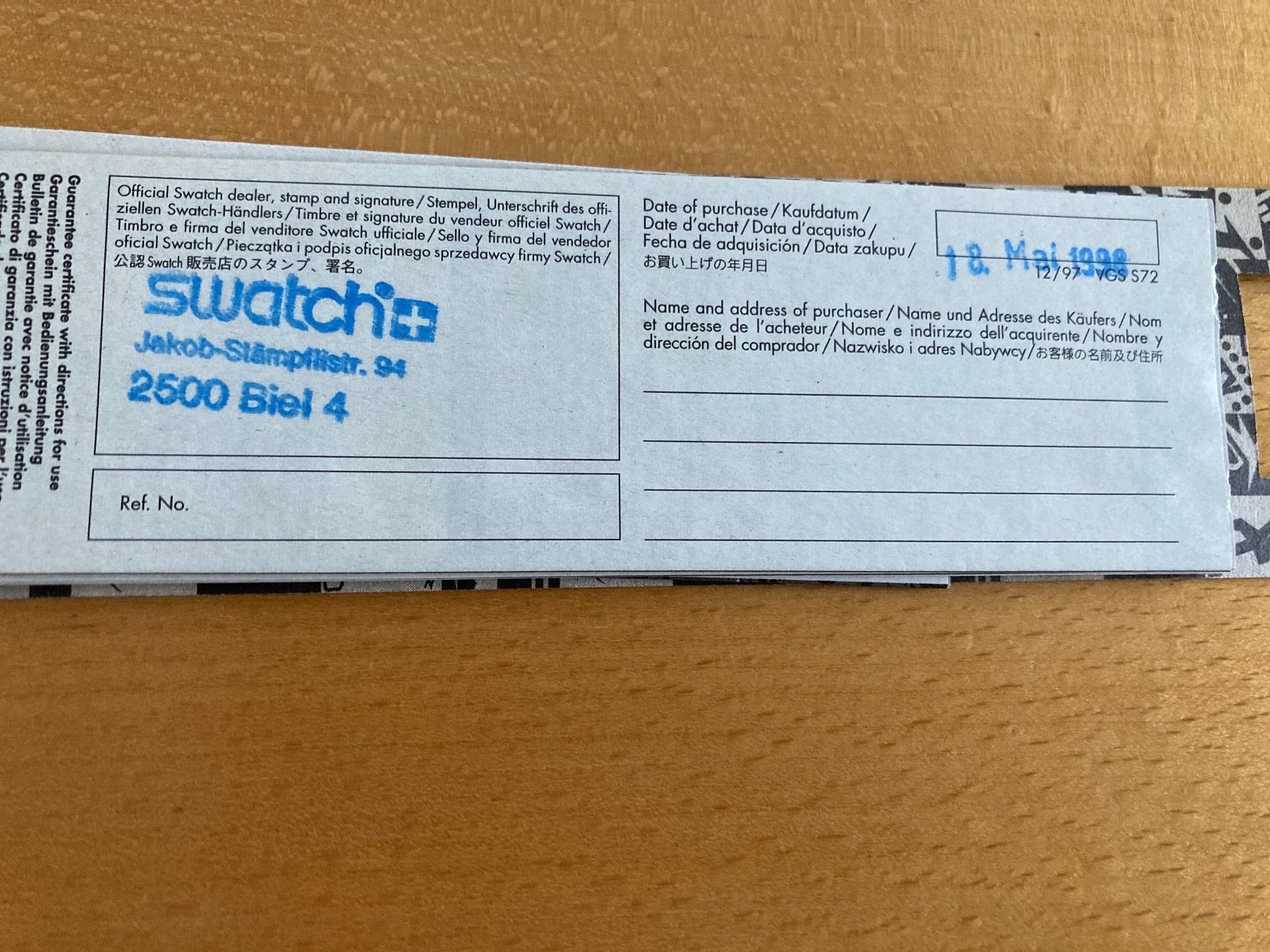 Swatch Uhren: Swatch Club Watch 1998 – Gebraucht aus Dotzigen von rapunzel03 3