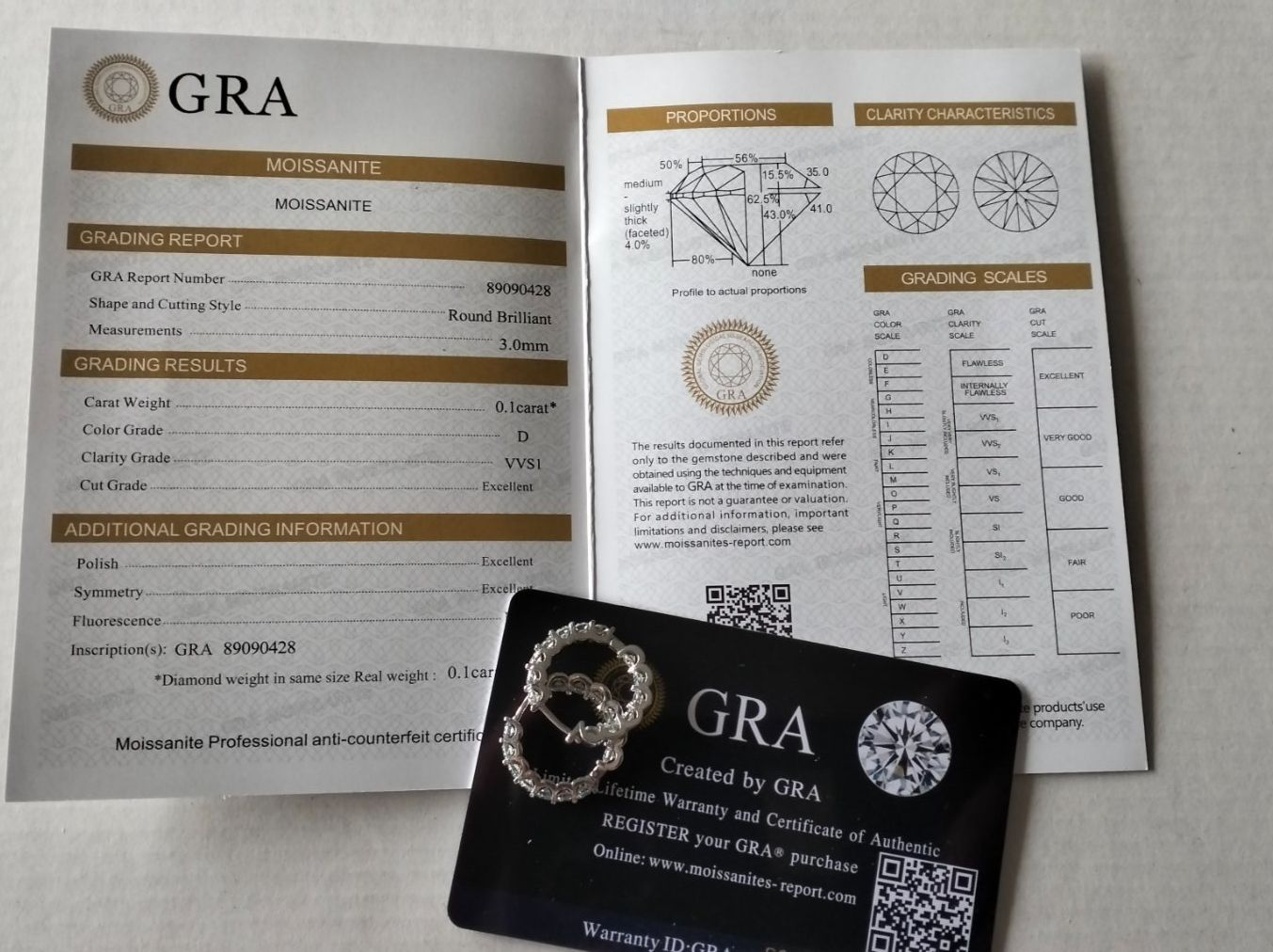 Pietre preziose: Moissanit Moissanite 2.6ct. Ohrringe D VVS1 GRA – Nuovo e nell'imballaggio originale da Uerkheim venduto da Kaufoption 4