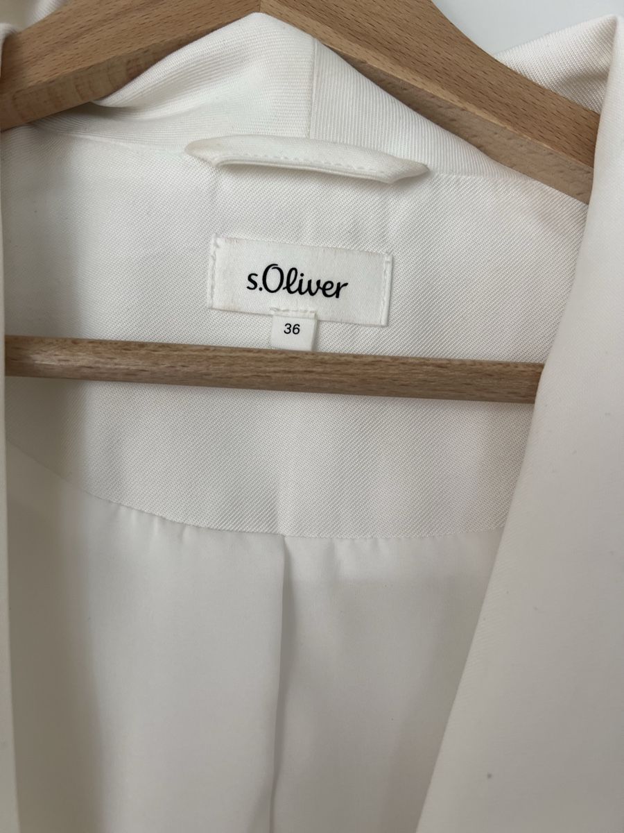 S.Oliver Giacche: s.Oliver Blazer Weste, Weiss, Gr. 36 – Nuovo (secondo la descrizione) da Zürich venduto da Neeshasophie 1