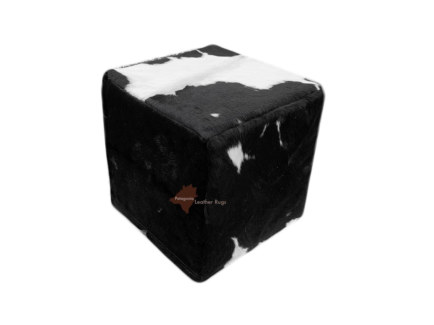 Sgabelli: Kuhfell Hocker Black/White – Nuovo e nell'imballaggio originale da Arbedo venduto da patagonialeatherrugs 3