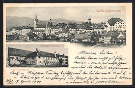 Wyl / SG, Kapuzinerkloster, Blick auf di