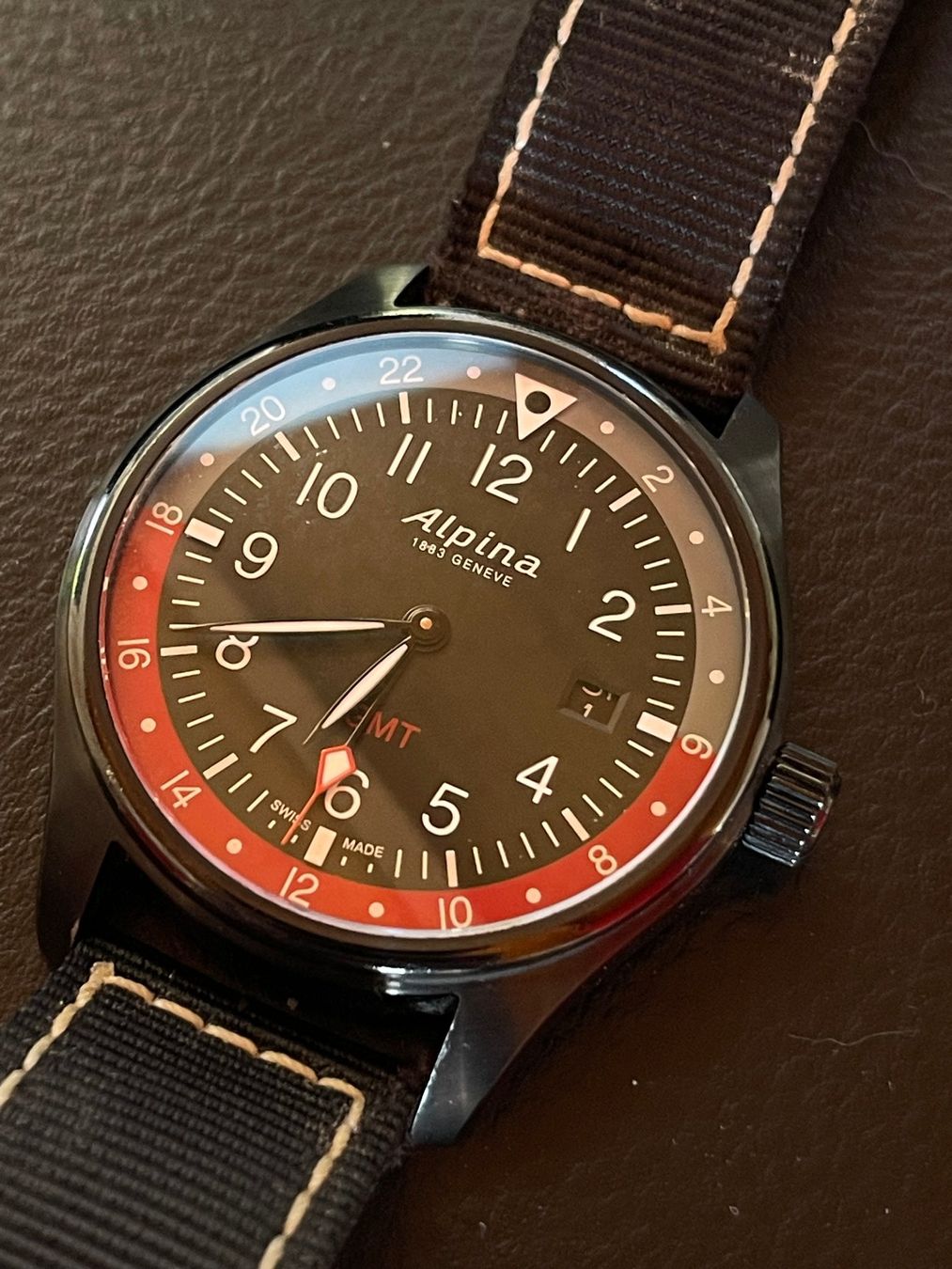 Alpina Orologi: Alpina Startimer GMT • Ø42mm – Usato da Cheseaux-Noréaz venduto da Lepard13