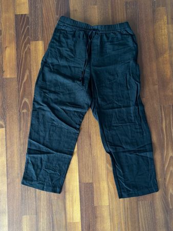 H&M Leinenhose schwarz Grösse S