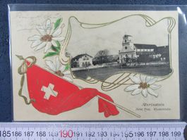 MARIASTEIN HOTEL POST KLOSTERKIRCHE 1903 RELIEF-AK SO