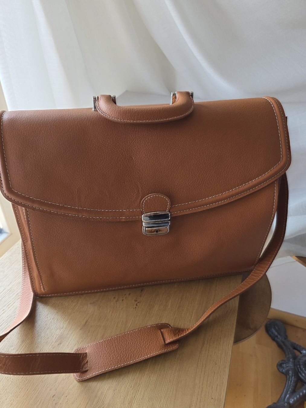 Koffer & Taschen: Aktentasche Vollnarbenleder, braun 2 Hauptfächern – Neu (gemäss Beschreibung) aus Zürich von Zanoni