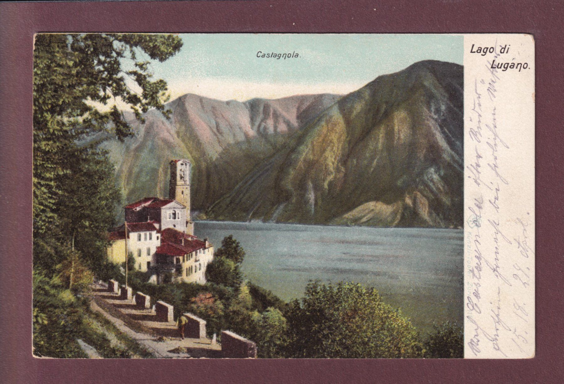 Cartoline postali: CASTAGNOLA - Hotel Pension Müller – Usato da Pully venduto da nicecards