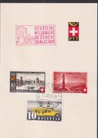 1942, B15+B16 ERSTTAG auf PTT-Blatt, sehr sauber, Kat: 250.-