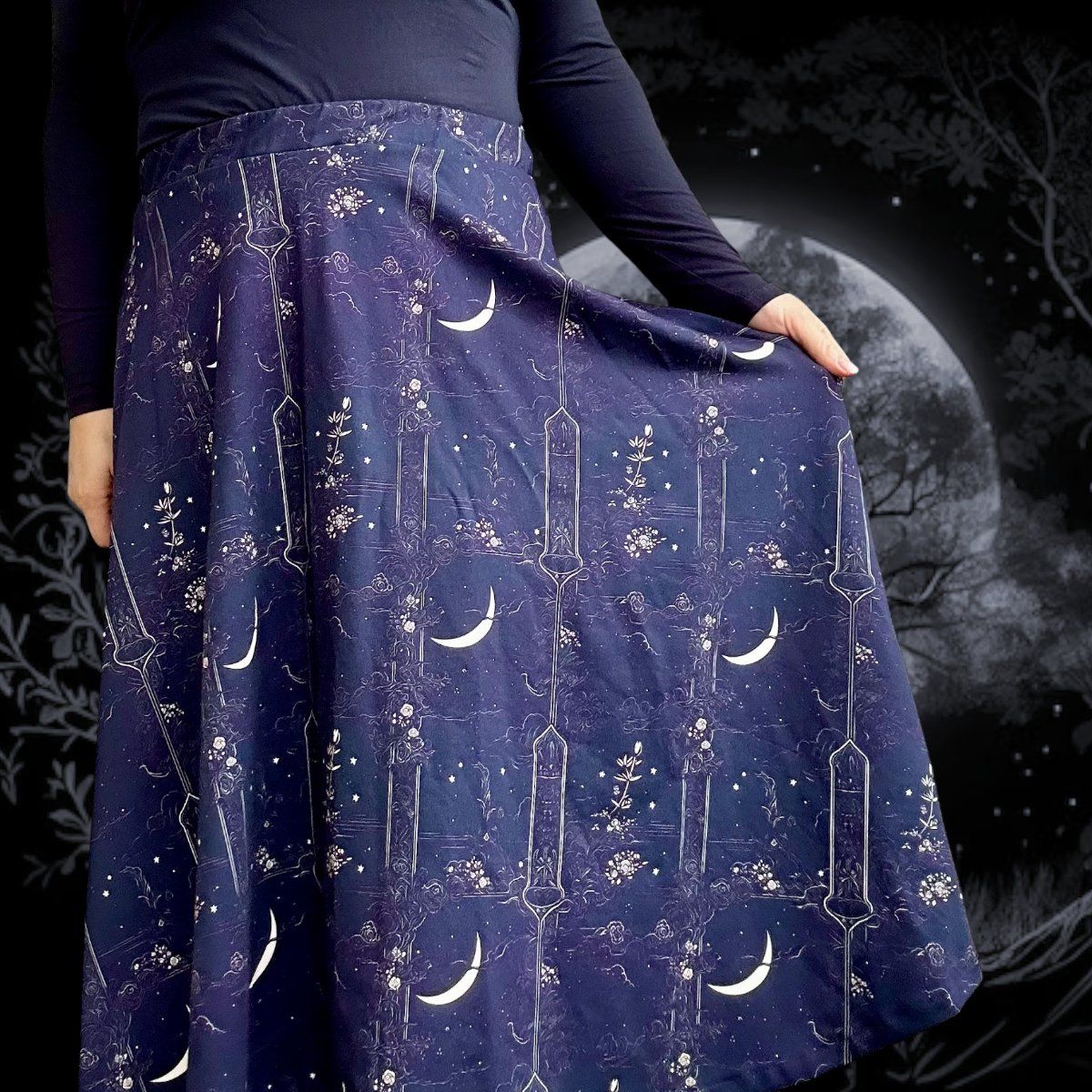 Stoffe: French Terry "Angels fall first" Mond Stoff je m – Neu und originalverpackt aus Wiesenberg von mountain-merch 4