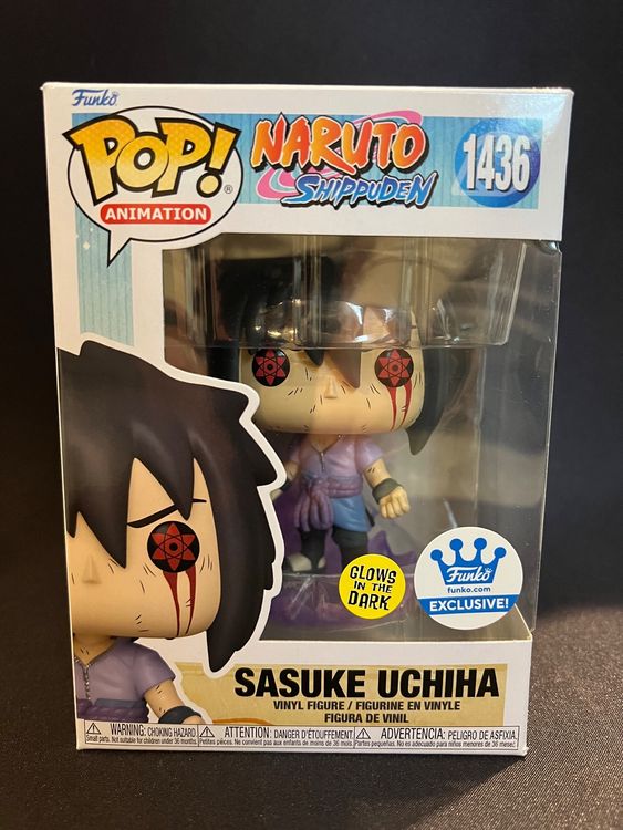 Funko Pop! Naruto Shippuden – Sasuke Uchiha Glow 1436, Neuve