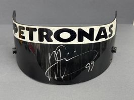 Sauber C18 Helmvisier Pedro Diniz mit Autogram