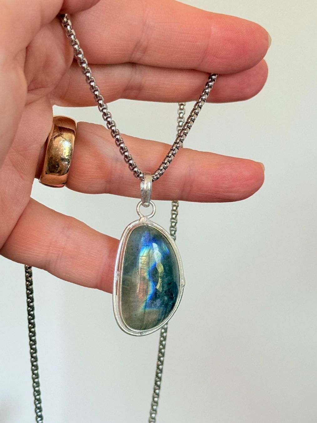 Catenine: Pendentif Labradorite Unique - Bijou Été Bohème – Nuovo e nell'imballaggio originale da Genève venduto da AWWA 3