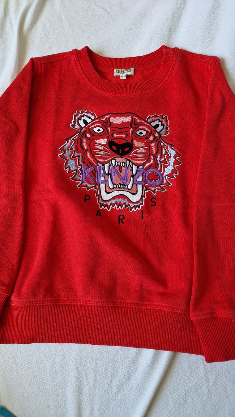 Pullover & Sweatshirts: Kids Pullover mit gesticktem Tigermotiv – Gebraucht aus Hochfelden von Hueppi