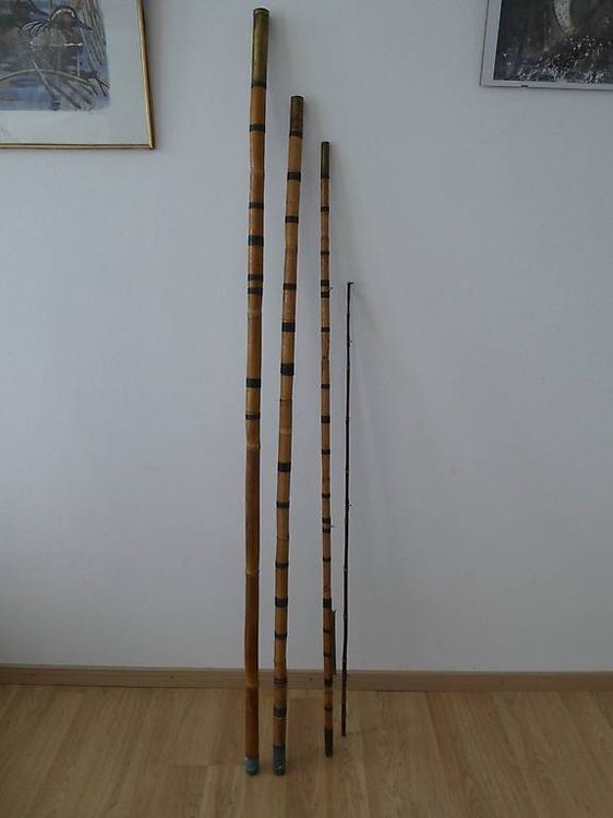 Canne à Pêche En Bambou Tonkin 4 Sections 7ft 4wt - Neuf Pour Montage Mouche