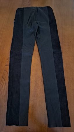 Schicke Damen Lederleggins Grösse XS Schwarz Top Zustand