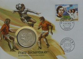 Numisbrief Franz Beckenbauer Silbermünze 900.0