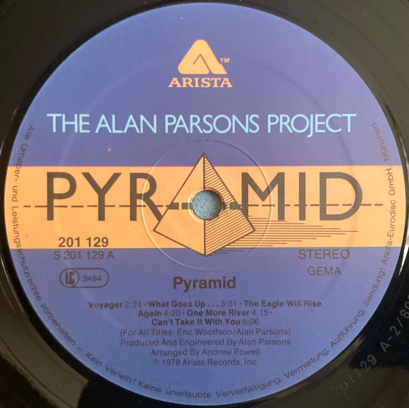 Dischi in vinile: THE ALAN PARSONS PROJECT - PYRAMIDE – Usato da Poliez-Pittet venduto da Newtown-Records 2