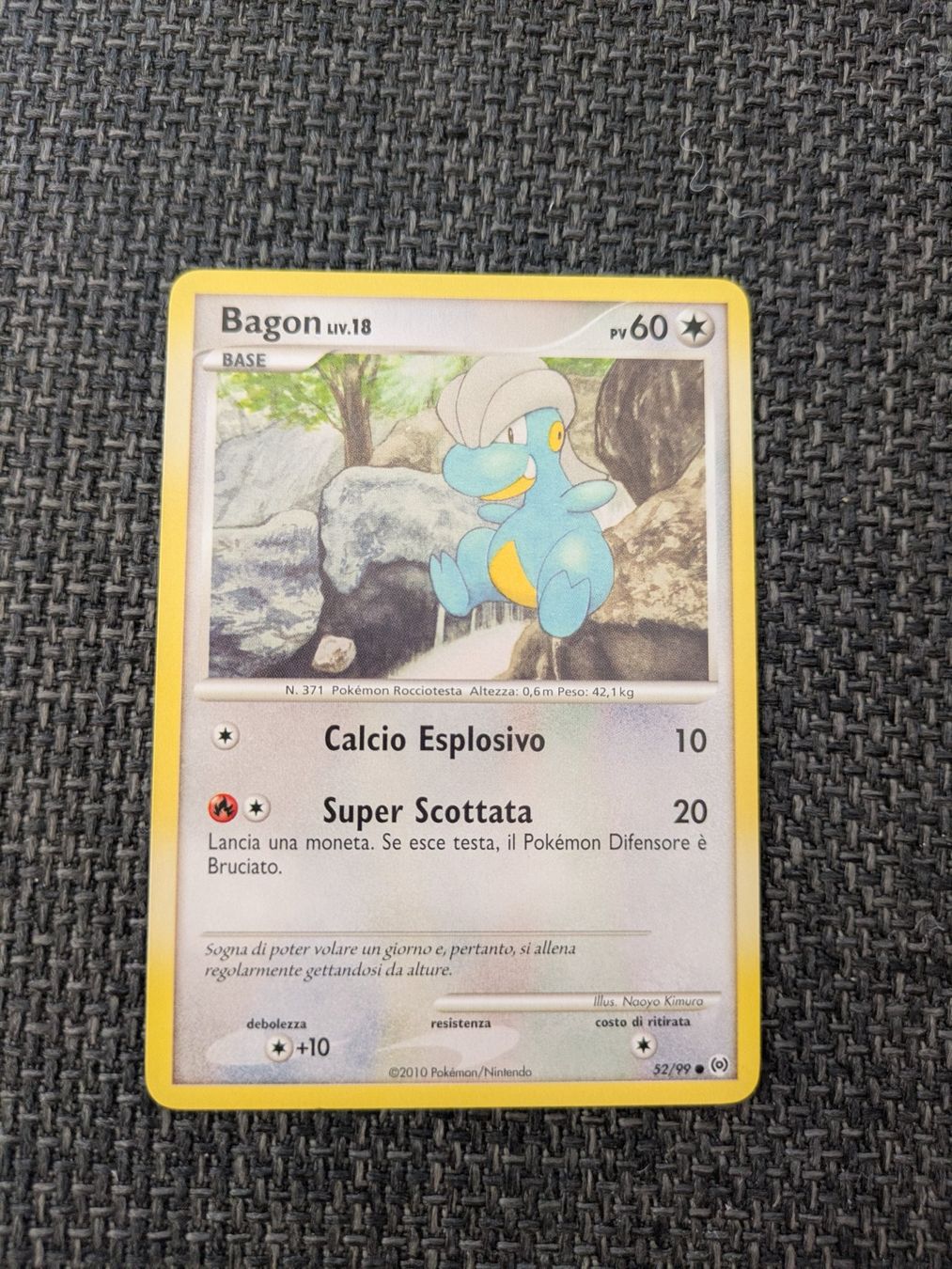 Pokémon Sammelbilder & Trading cards: BAGON LV.18, ARCEUS, AR52, COM, 2010, ITA, GD – Gebraucht aus Losone von AlpineLayer