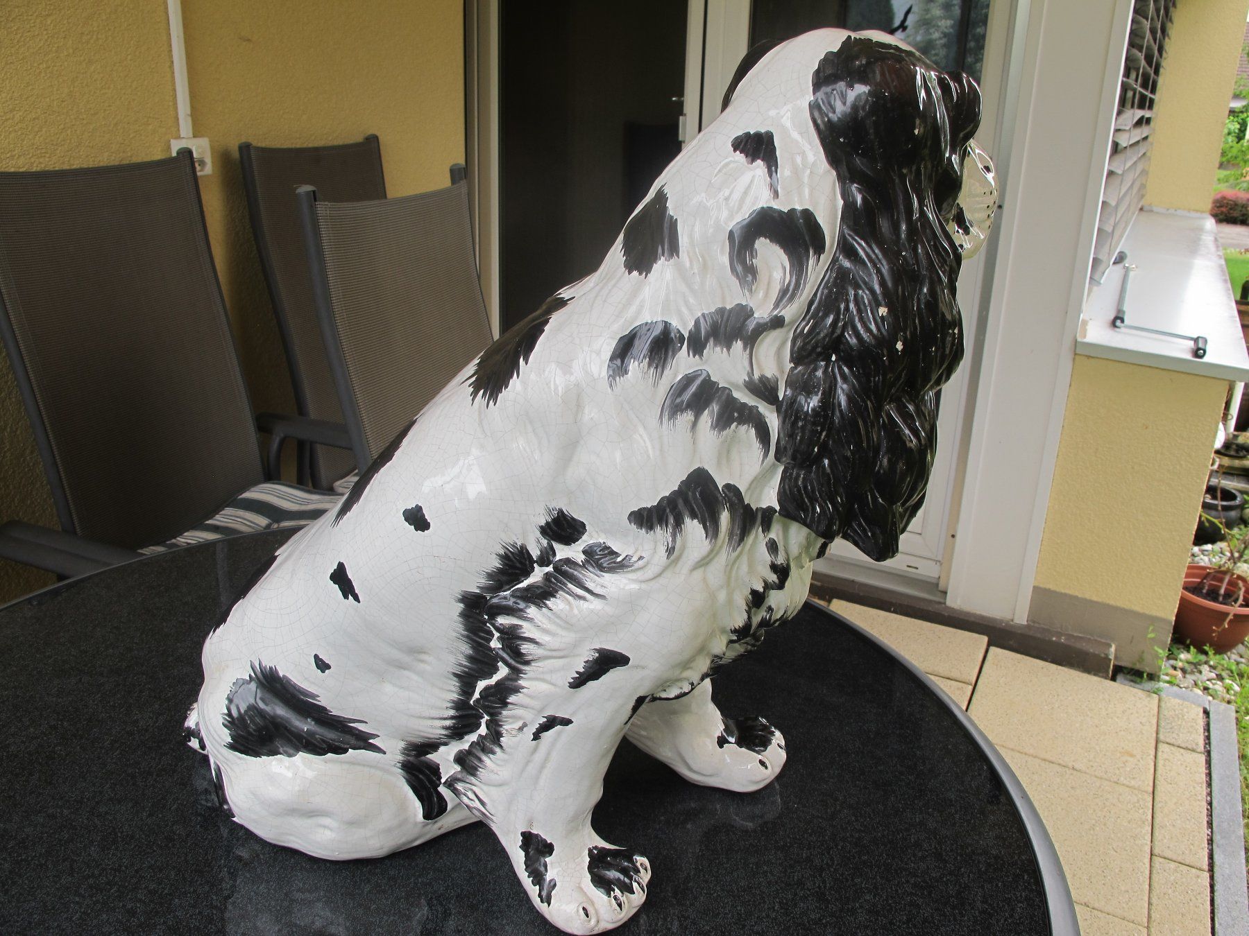 Sculture & Statue: Englischer Cocker Spaniel Weiss schwarz Keramik Gross Schwer – Usato da Altnau venduto da LinaAuktion 6