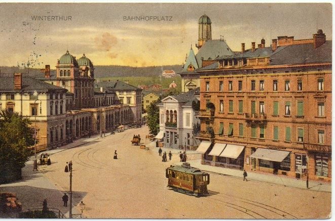 Cartes postales: WINTERTHUR Bahnhofplatz - Strassenbahn - Tram – D'occasion à Jona par philajona