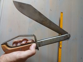 Machette pliante 19ème belge Namur rare !! Lame  Bowie