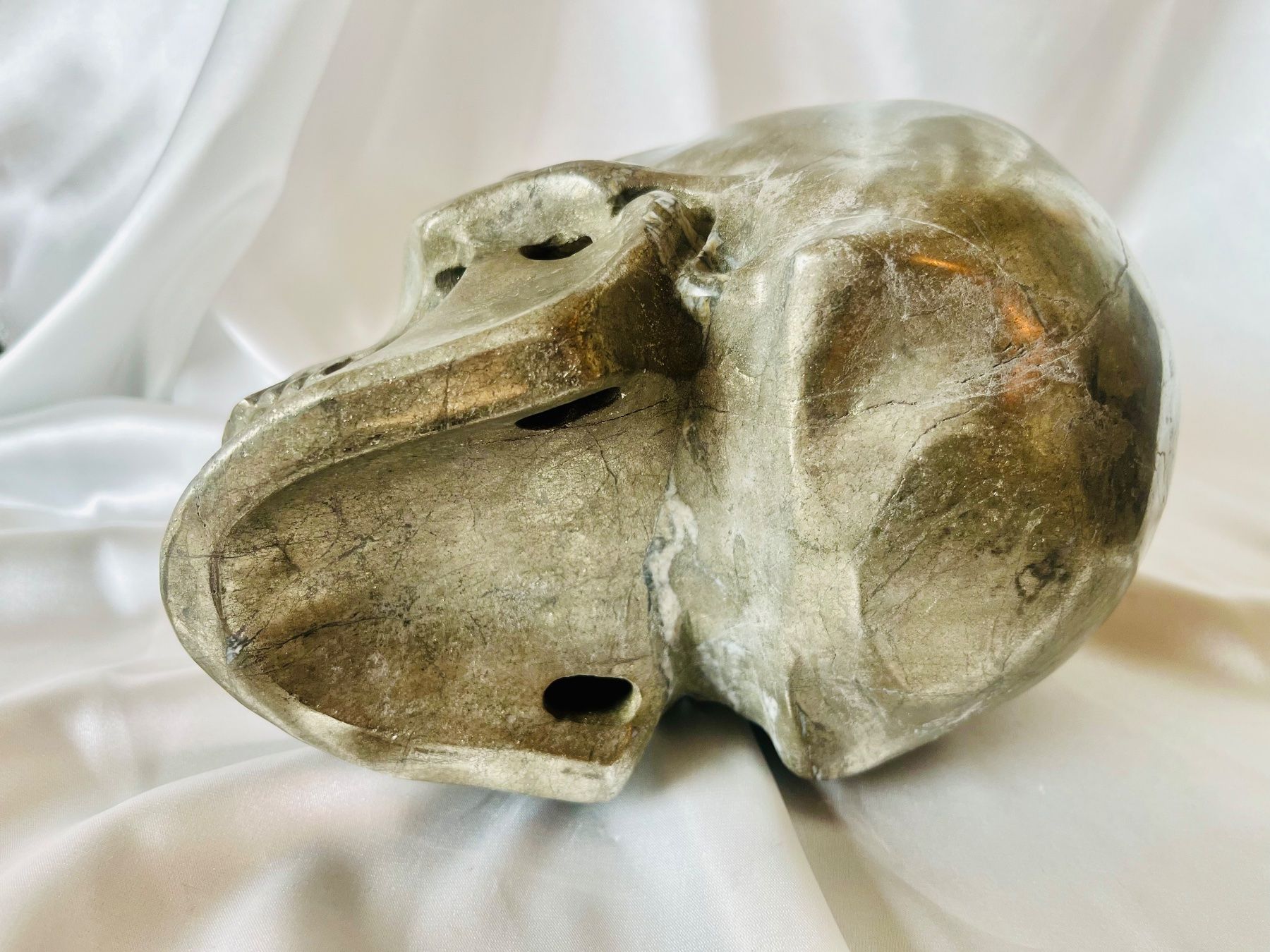 Sculture & Statue: Totenkopf lebensgross: 20cm, 9kg Pyrit – Nuovo e nell'imballaggio originale da Zürich venduto da unique2010 6