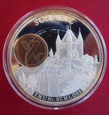 Medaglie: Schweiz - Schloss Thun - 50 mm - PP – Nuovo e nell'imballaggio originale da Luzern venduto da Horoskop1