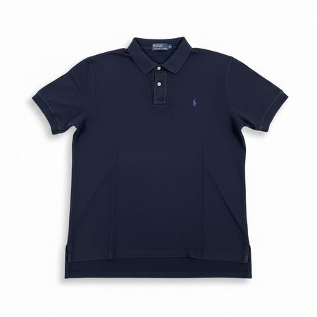 Polo Ralph Lauren Bleu marine logo brodé violet - XL #47