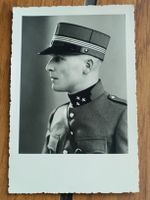 Echt Photo Karte / Offizier mit Mütze ca. 1940