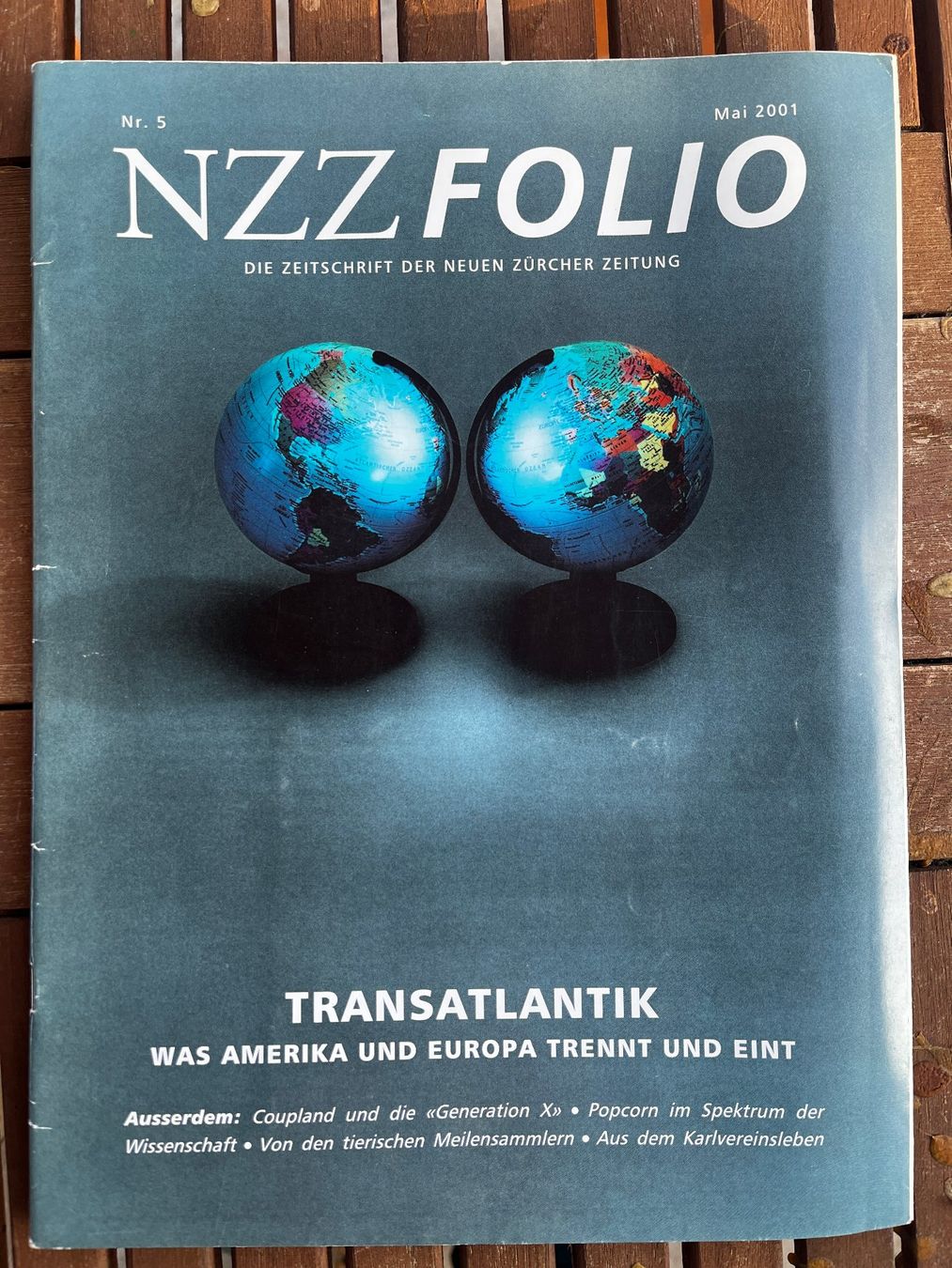 Zeitschriften & Magazine: NZZ Folio 5/01 Transatlantik – Gebraucht aus Thun von kunstlady