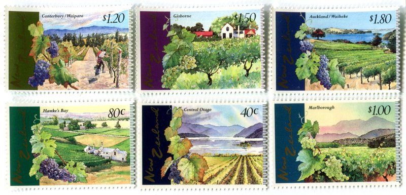 Tutti i francobolli: Briefmarken "Weintrauben". Neuseeland – Nuovo e nell'imballaggio originale da Basel venduto da Butsch5