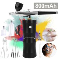 Set Mini Airbrush Spritzpistole mit Kompressor Düse