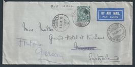 Flugpost Schweiz 1930 London Genf Mürren Luftpost