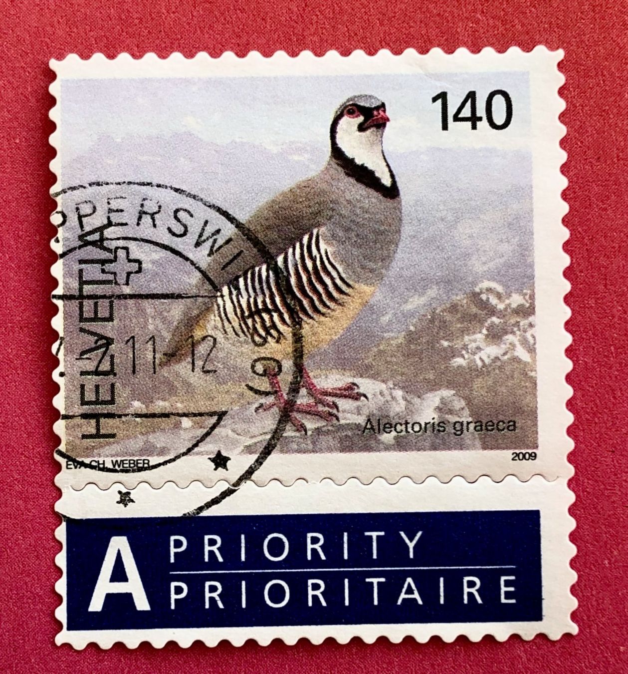 Tutti i francobolli: Nr.1306 Steinhuhn Vögel GESTEMPELT 2009    – Usato da Aarau venduto da Billa007