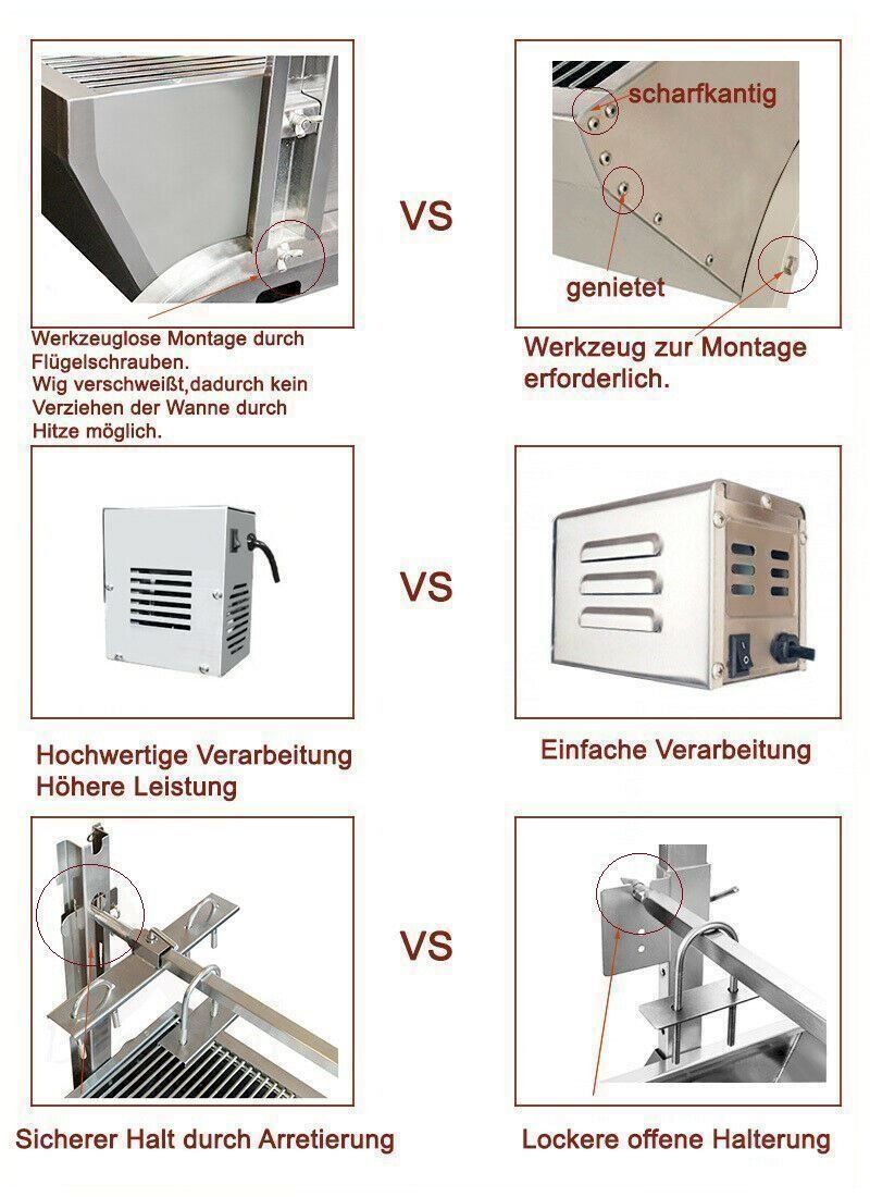 Attrezzatura professionale & Gastronomia: Beeketal Edelstahl Spanferkelgrill BBQ – Nuovo e nell'imballaggio originale da Bottighofen venduto da zaap 8