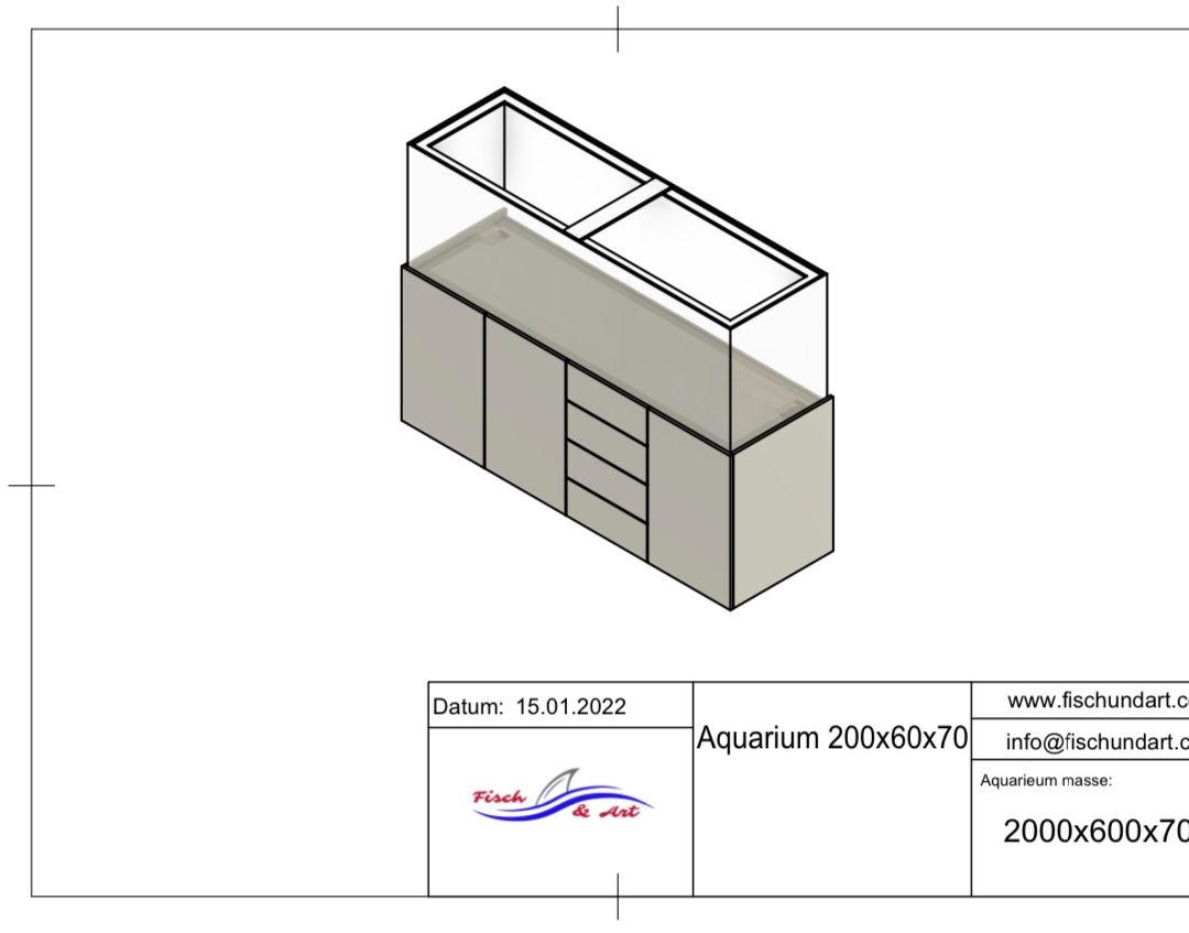 Acquari: Aquarium 200x60x60 komplett – Nuovo (secondo la descrizione) da Berikon venduto da fischundart 3