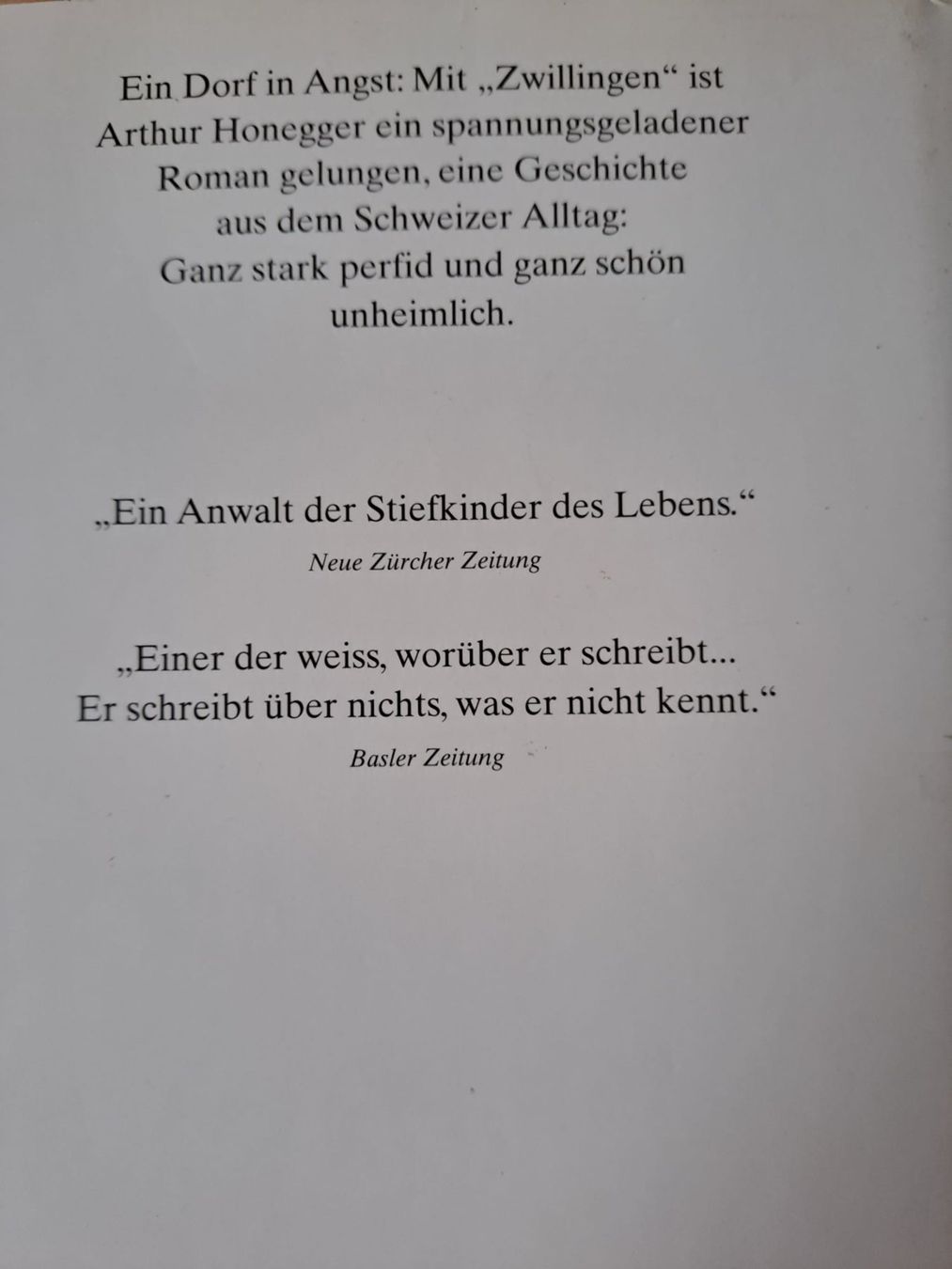 Libri: Arthur Honegger Zwillinge – Nuovo (secondo la descrizione) da Sevelen venduto da Cangaroo 2