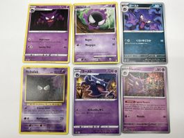 Pokémon Karten Set 6 Stück Haunter, Gastly Gemischt 🤩