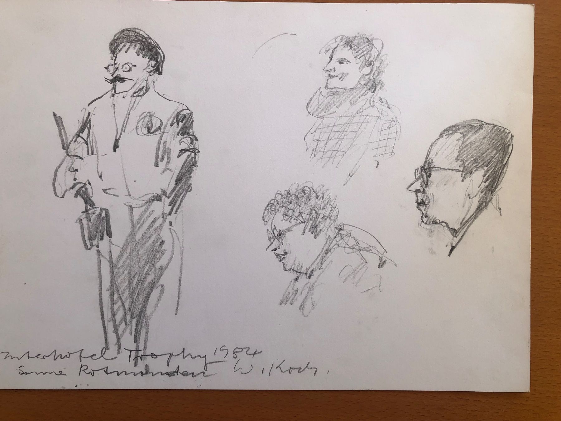 Gemälde: Willi Koch - drei Original Bleistift Studien 1982 - 1984 – Gebraucht aus Wolfertswil von Schorsch3 5