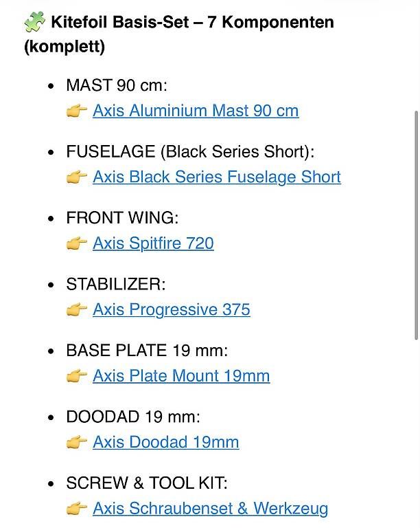 Axis Tavole da surf e di nuoto: AXXIS (Kite-) Foil - Set 2025 – Nuovo (secondo la descrizione) da Zürich venduto da Braettler 2