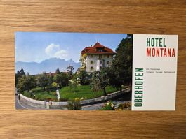 Vintage Broschüre Flyer - Hotel Montage Oberhofen