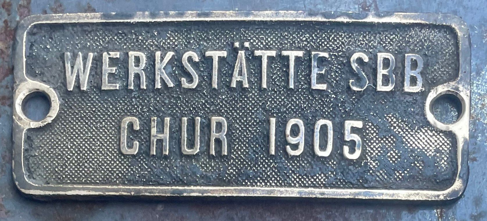 SBB/CFF/FFS Insegne: Fabrikschild: SBB Werksätte Chur. 1905 RAR – Usato da Versoix venduto da HELVETICA_1