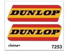 Dunlop Vintage Sticker Aukleber 108x37mm 2er Set (Art. 7253)
