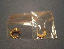 Nasenpiercingclip, goldbeschichtet. 2 Stück Set Neu!